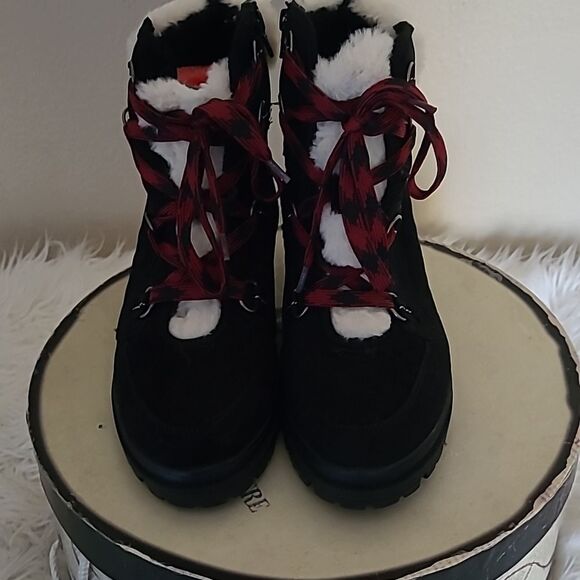 Jellypop Black Lace Front Boots - Picture 2 of 12